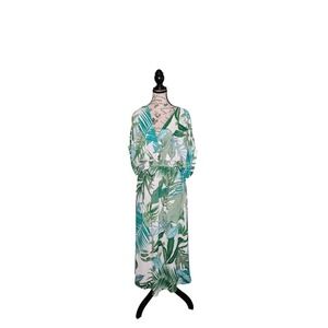 Cupshe Whitley Tropical V-Neck Dress | Size S | Beach Cover-Up Resort Style